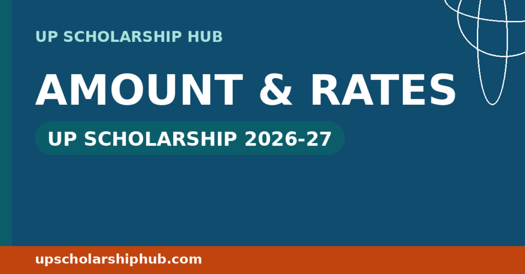 UP Scholarship Amount and Rates 2026-27