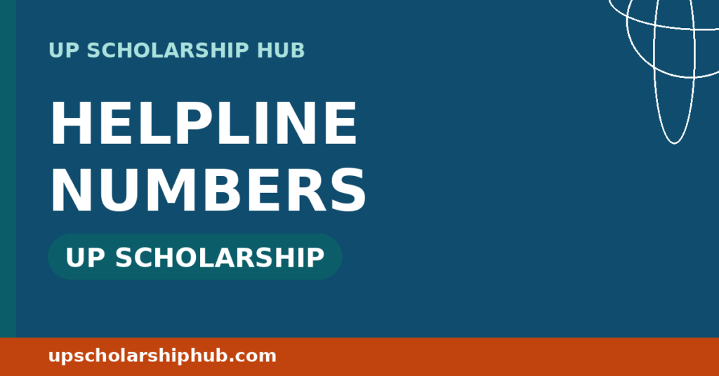 UP Scholarship Helpline Numbers