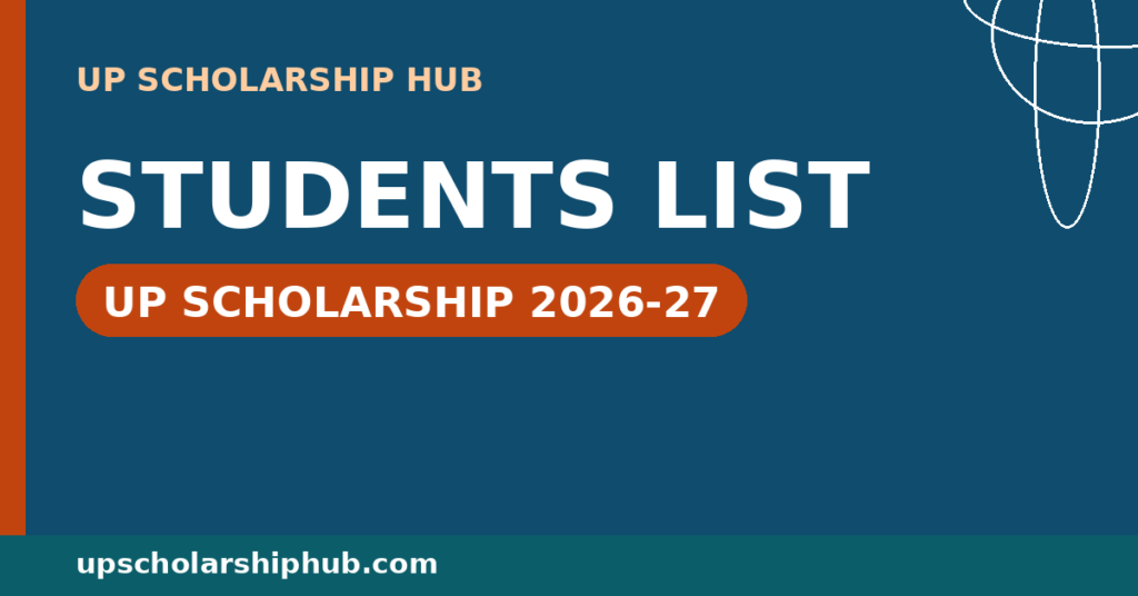 UP Scholarship Students List 2026-27